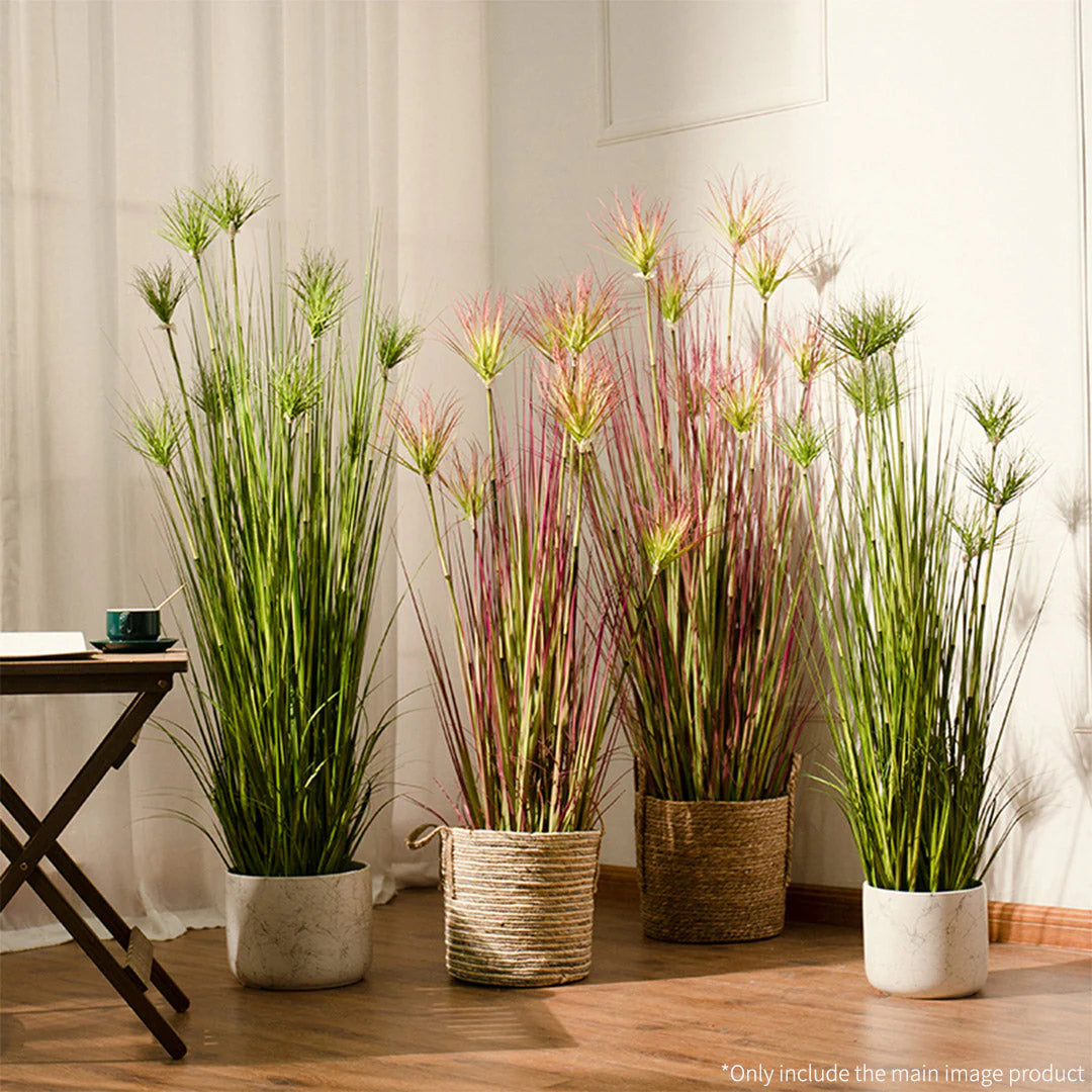 Purple-Red Artificial Indoor Potted Papyrus Plant: Transform Your Space with Vibrant Elegance