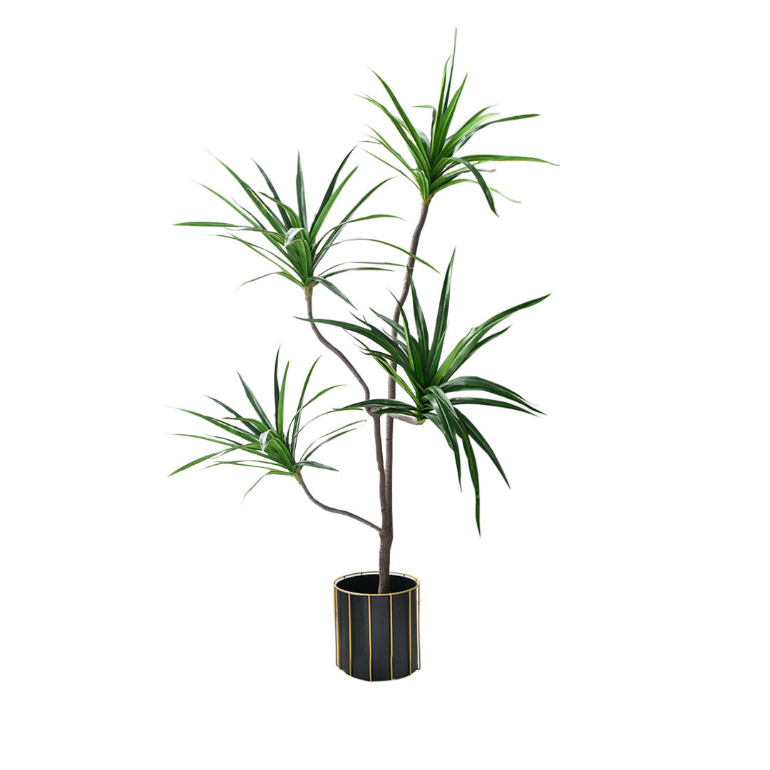 SOGA 180cm Green Artificial Indoor Brazlian Iron Tree 4 Heads