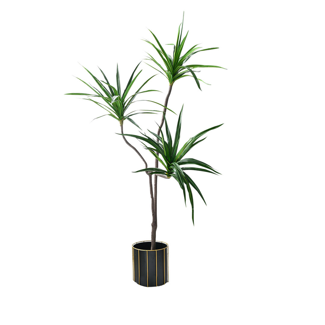 SOGA 180cm Green Artificial Indoor Brazlian Iron Tree 3 Heads