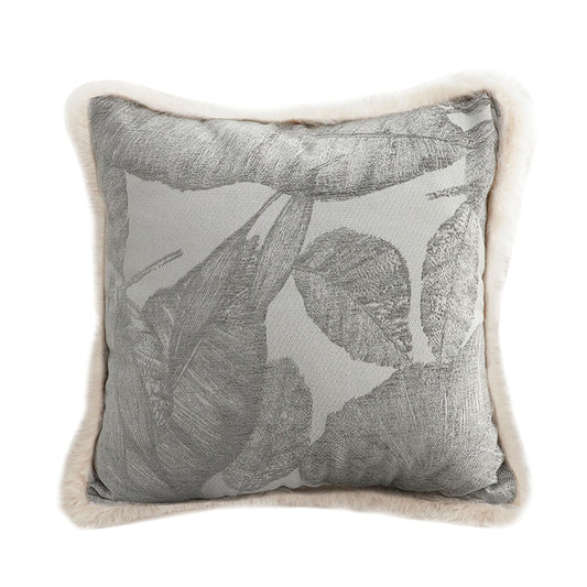 Leaf Print Throw Pillow