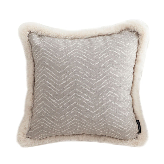 Gray-Cream Throw Pillow