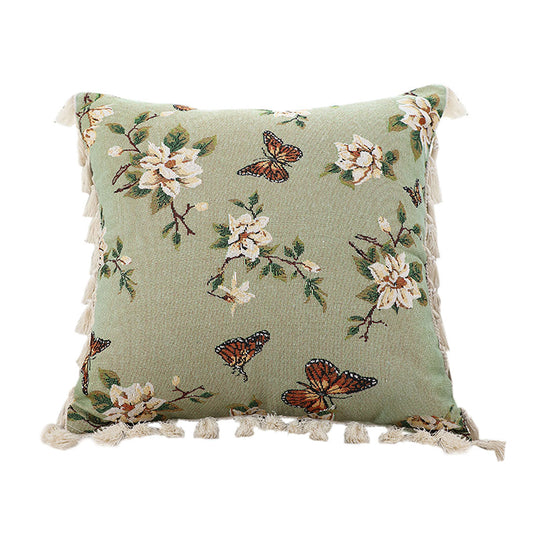 Green Floral Charm pillow