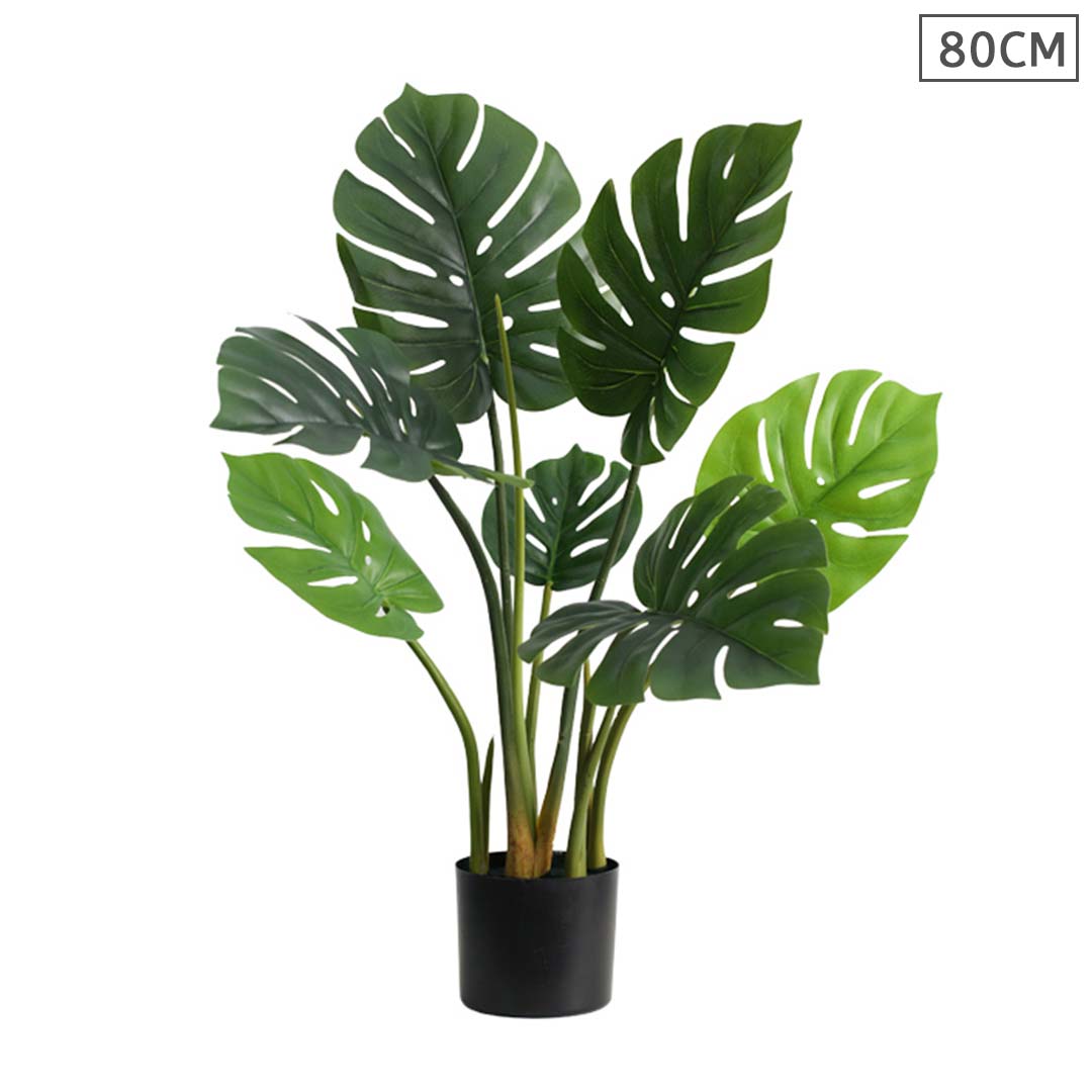 SOGA 80cm Artificial Potted Turtle Back Plant