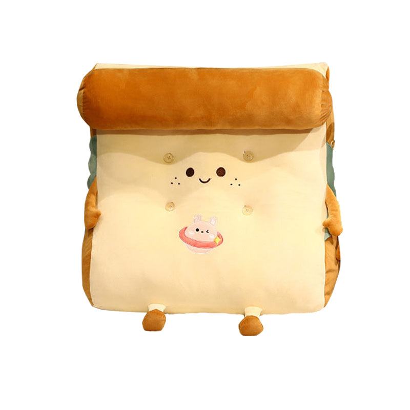 Smiley Face Toast Bread Wedge Cushion