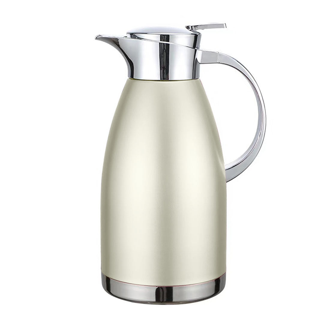 Soga Premium 1.8L GoldColor 3-Layer Vacuum Insulated Stainless Steel Flask  Ideal for Home and Office