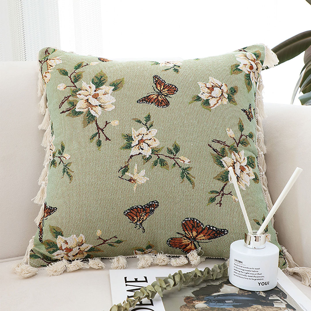 Green Floral Charm pillow