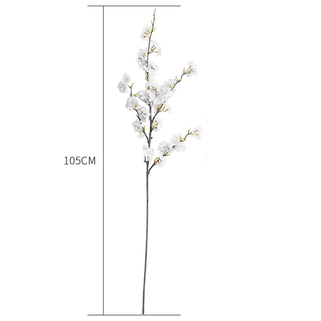 SOGA 10X Artificial Silk Flower Fake Cherry Blossom Bouquet Table Decor White