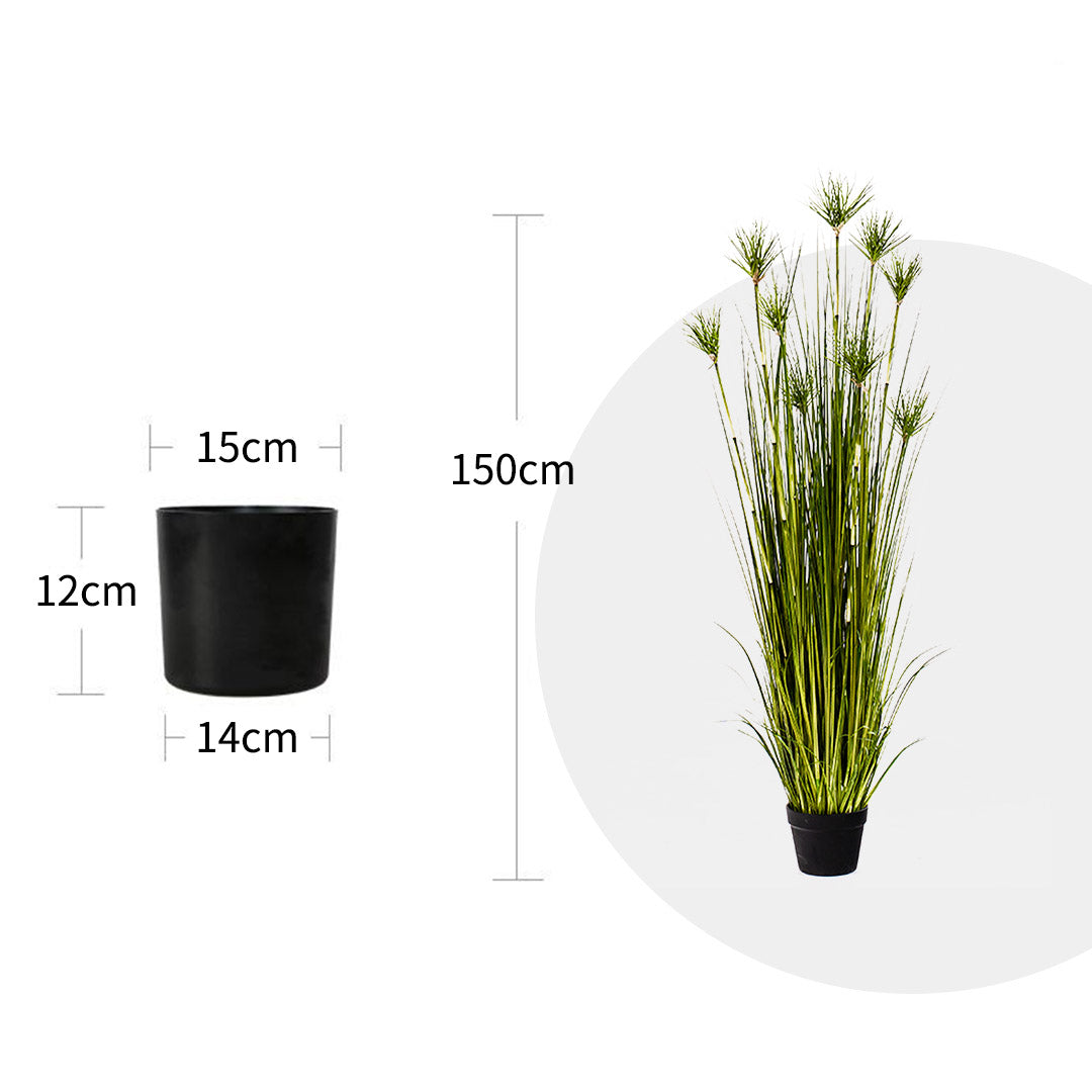 SOGA 150cm Green  Artificial Indoor Potted Papyrus Plant