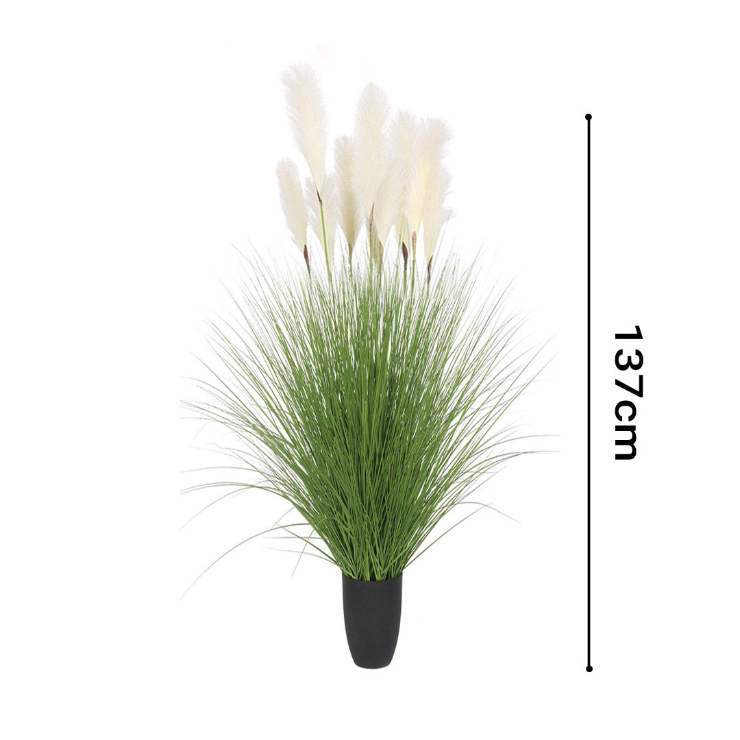 SOGA 137cm Artificial Indoor Potted Bulrush Grass Tree