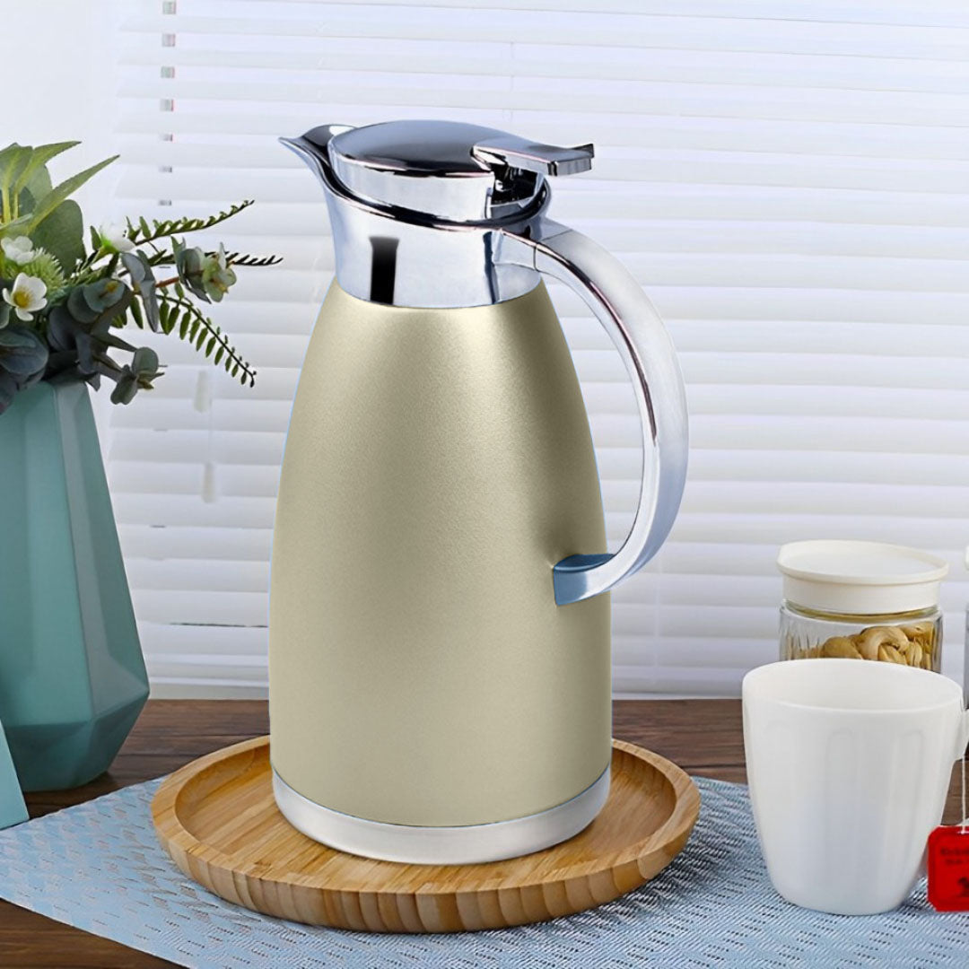 Soga Premium 2.3L Gold Color 3-Layer Vacuum Insulated Stainless Steel Flask  Ideal for Home and office