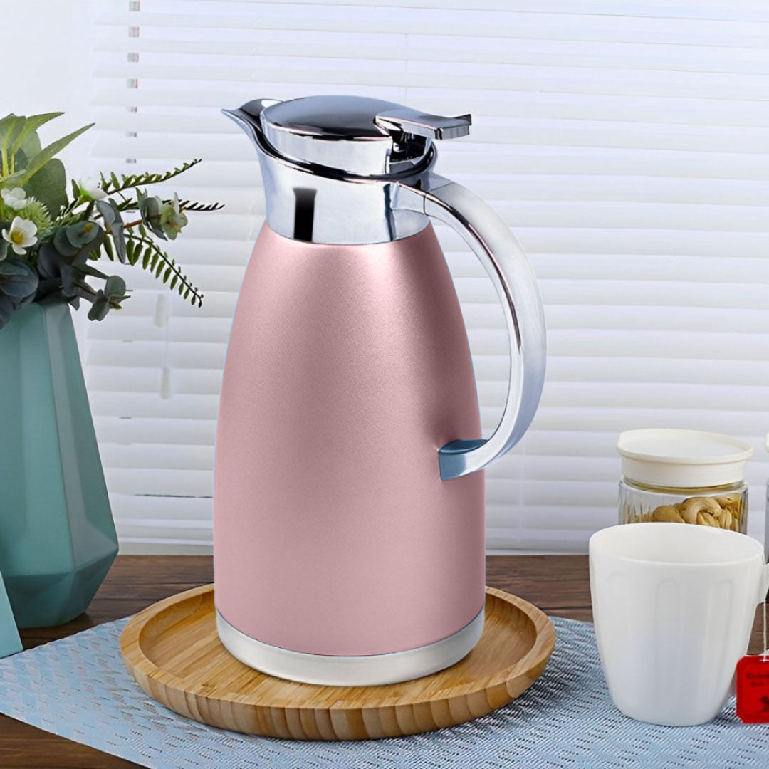 Soga Premium 1.8L Rose Color 3-Layer Vacuum Insulated Stainless Steel Flask  Ideal for Home and Office