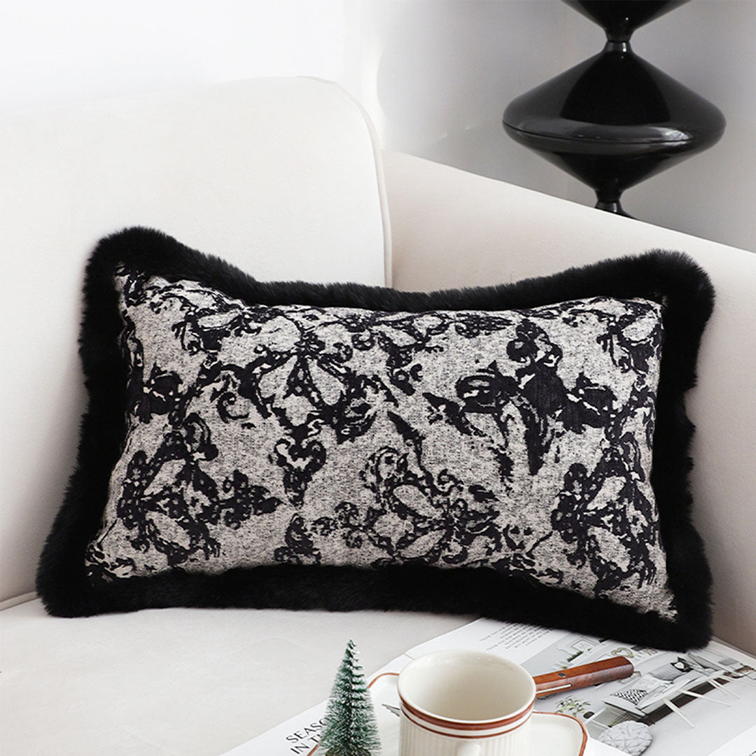 Elegant Black Throw pillow