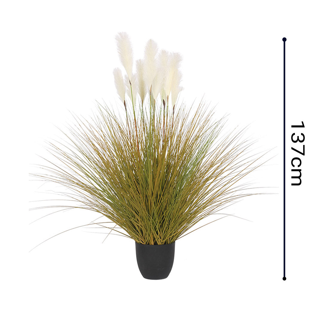 SOGA 137cm Artificial Indoor Potted Reed Bulrush Grass