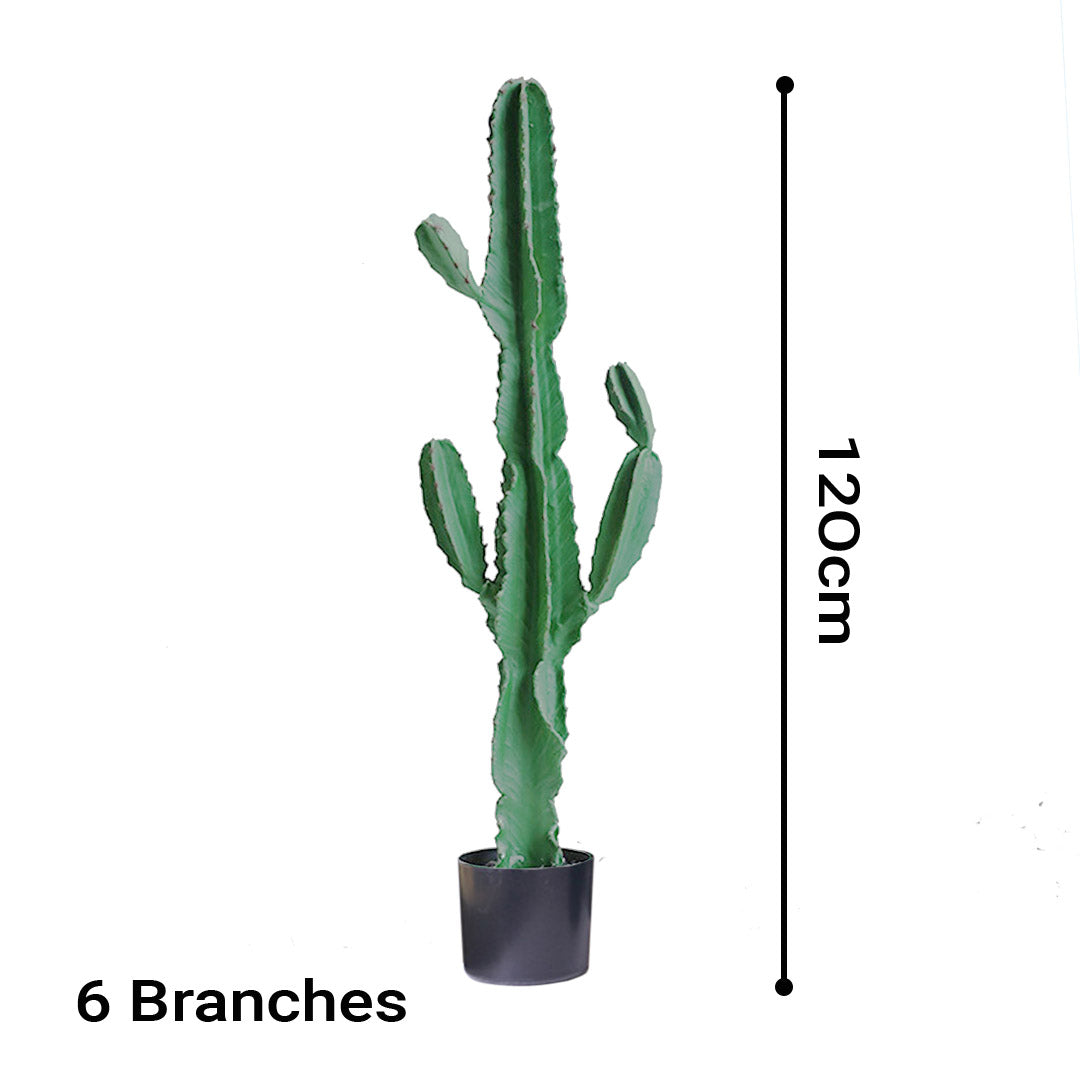 SOGA 120cm Artificial Indoor Cactus Tree 6 Heads