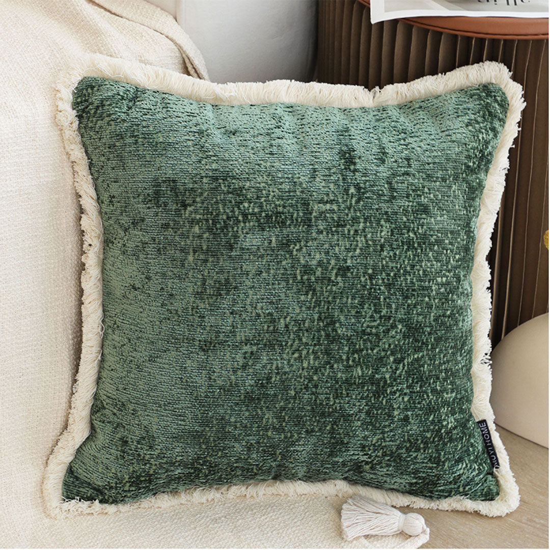 Green Luxe Chenille Pillow