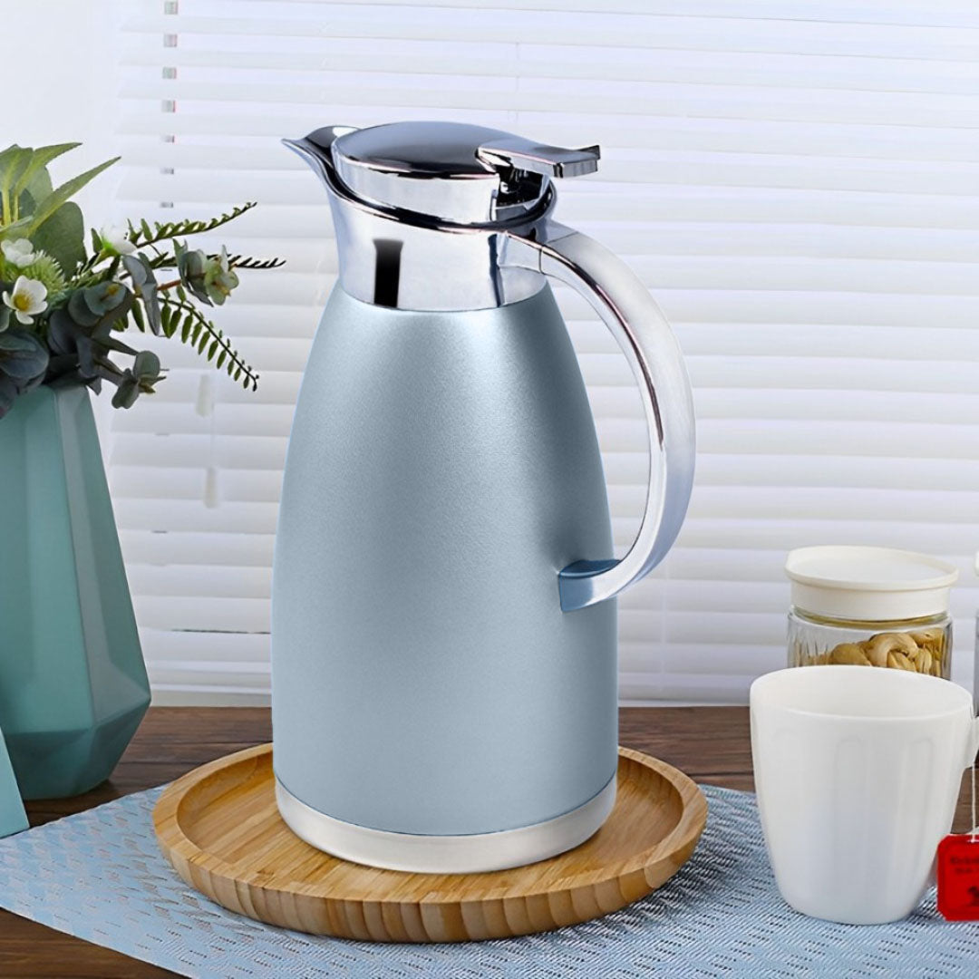 Soga Premium 2.3L Blue Color 3-Layer Vacuum Insulated Stainless Steel Flask  Ideal for Home and  Office