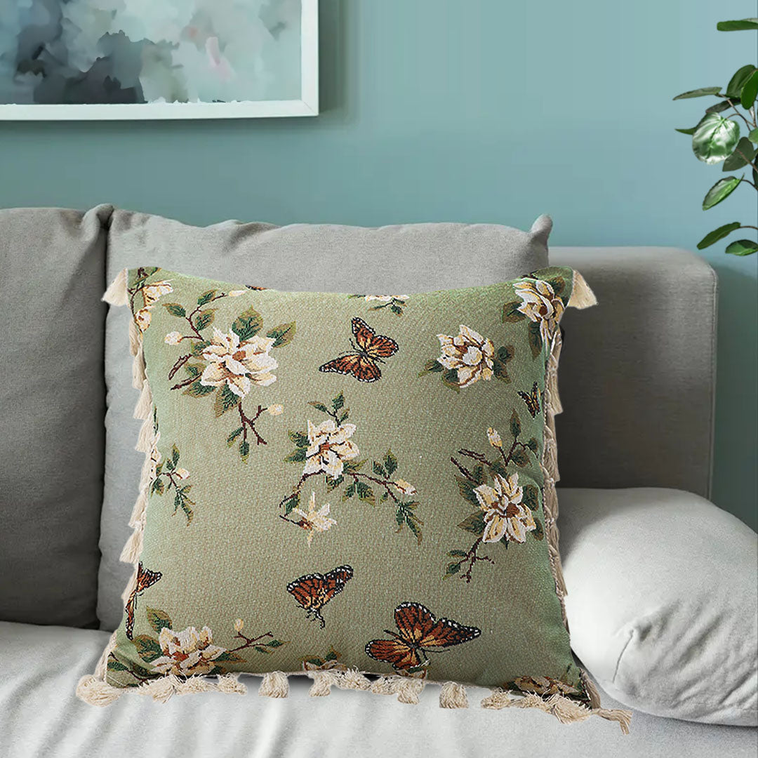 Green Floral Charm pillow