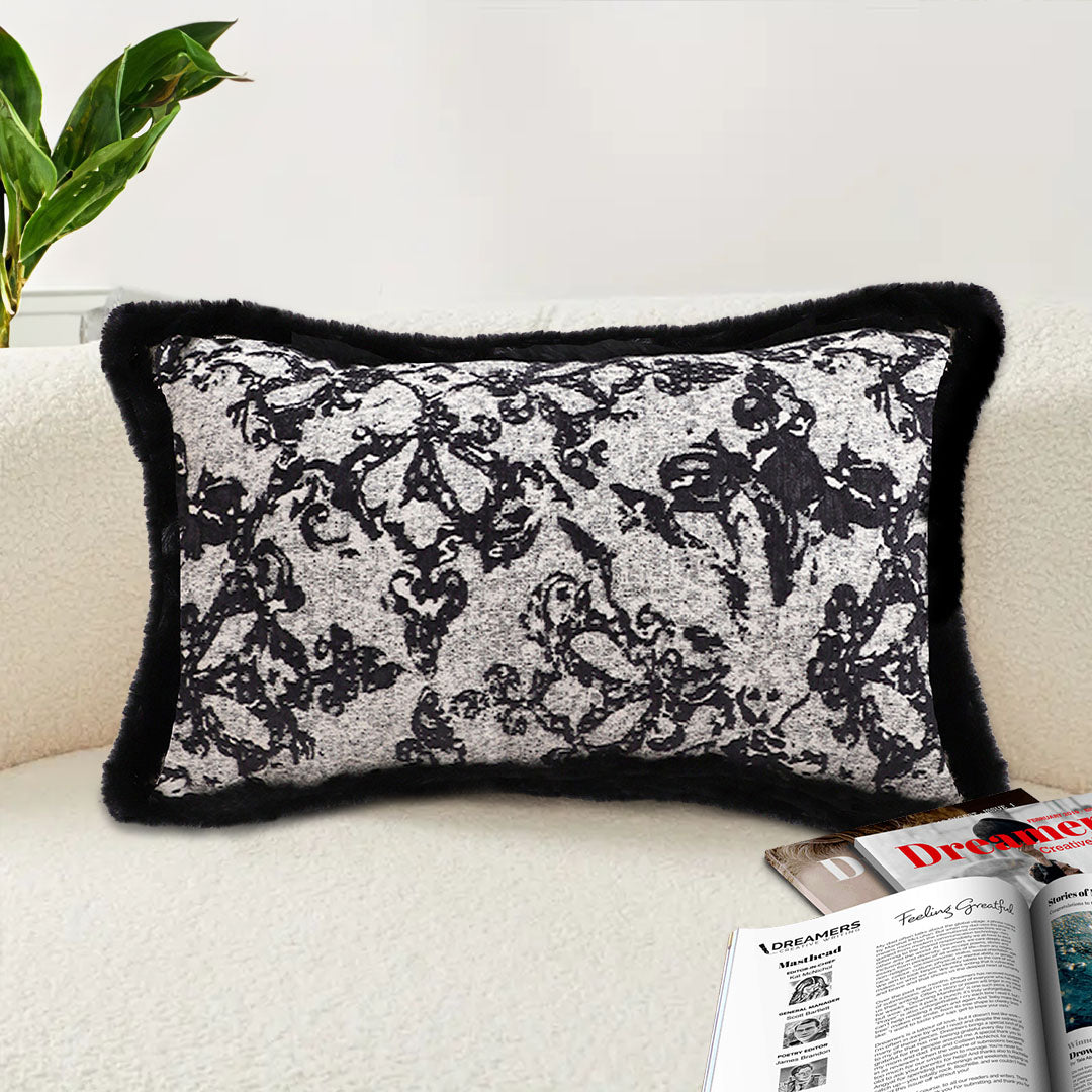 Elegant Black Throw pillow