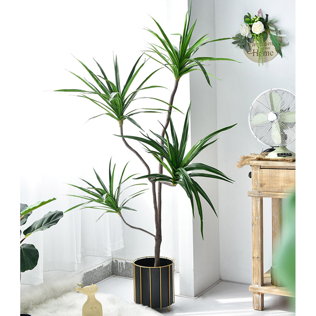 SOGA 180cm Green Artificial Indoor Brazlian Iron Tree 4 Heads