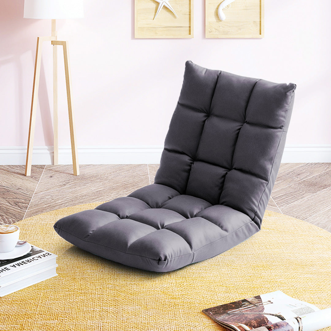 Air Leather Recliner Lounge Sofa Cushion Grey