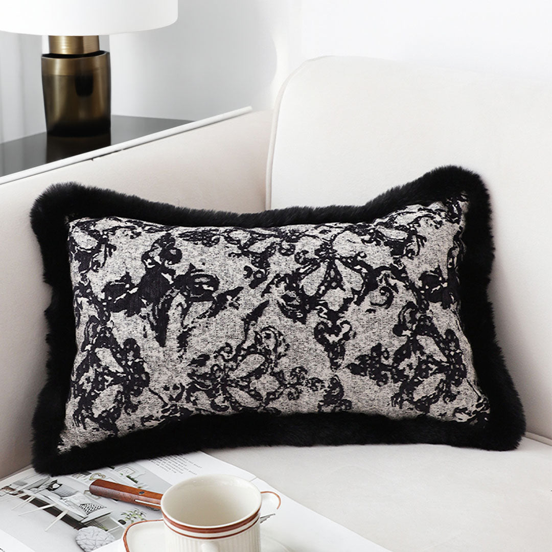 Elegant Black Throw pillow