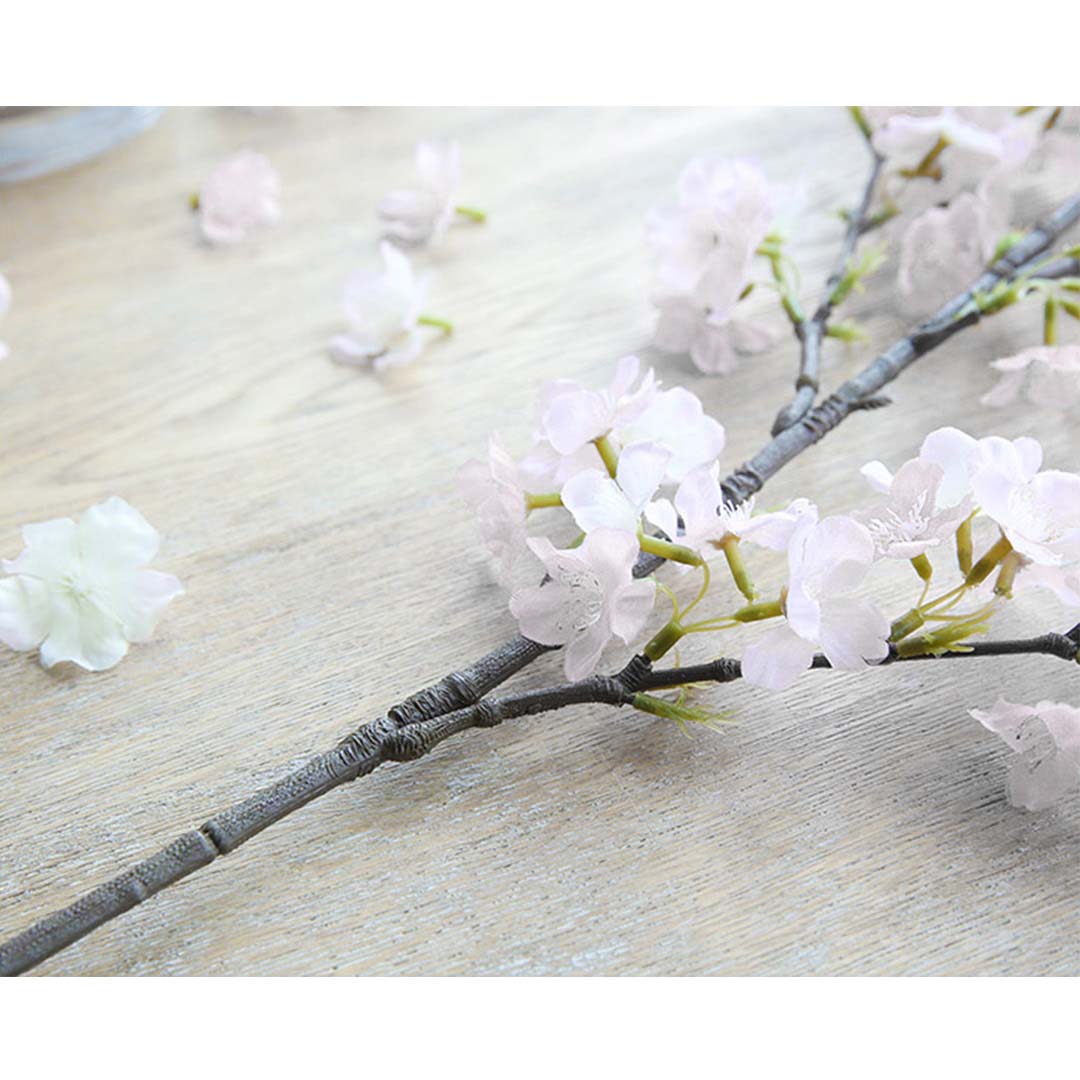 SOGA 10X Artificial Silk Flower Fake Cherry Blossom Bouquet Table Decor White