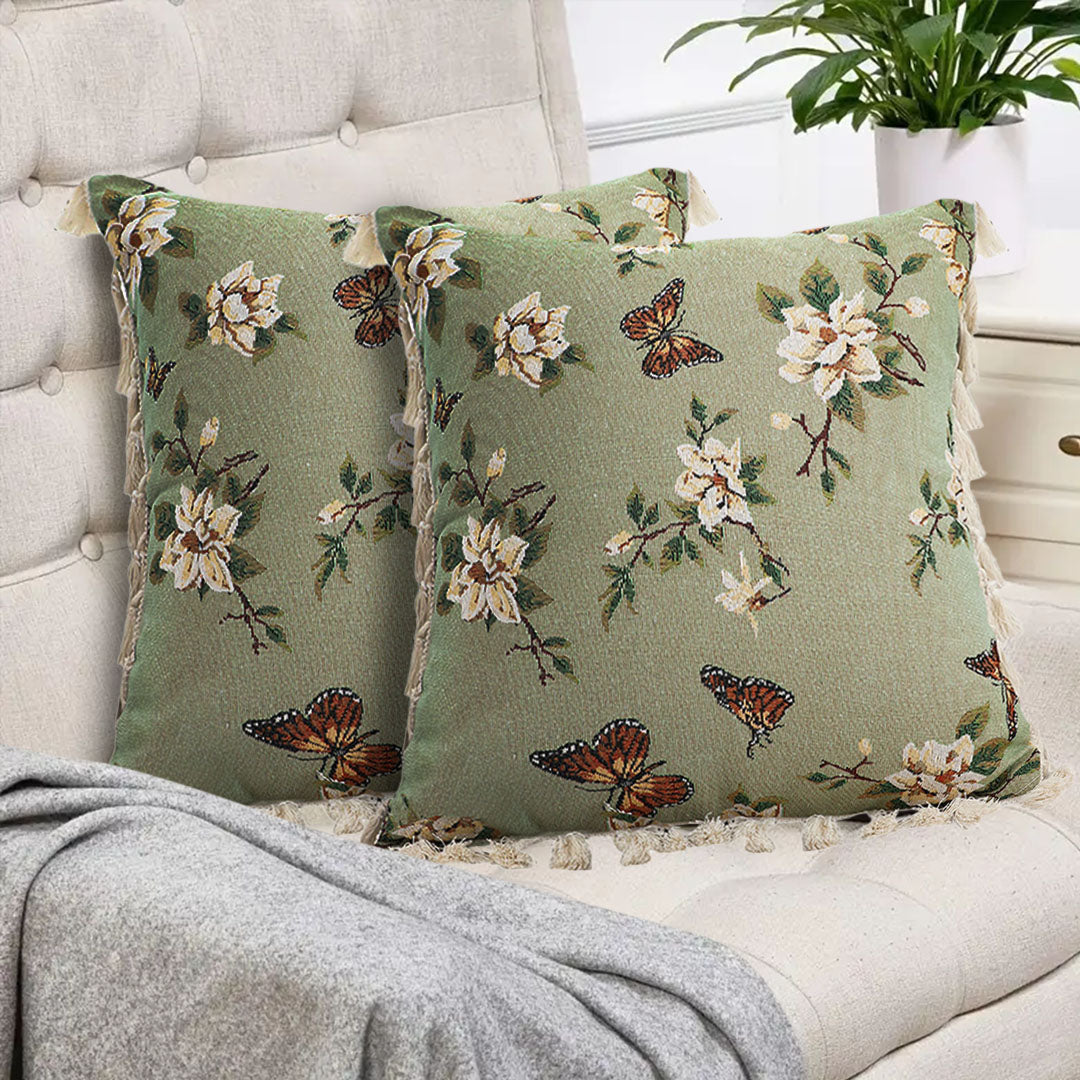 Green Floral Charm pillow