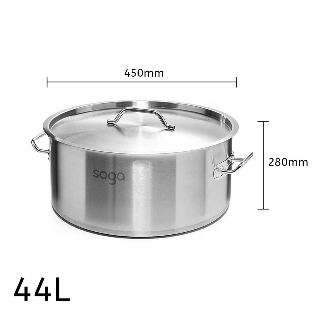 44L Top Grade 18/10 Stainless Steel Stockpot