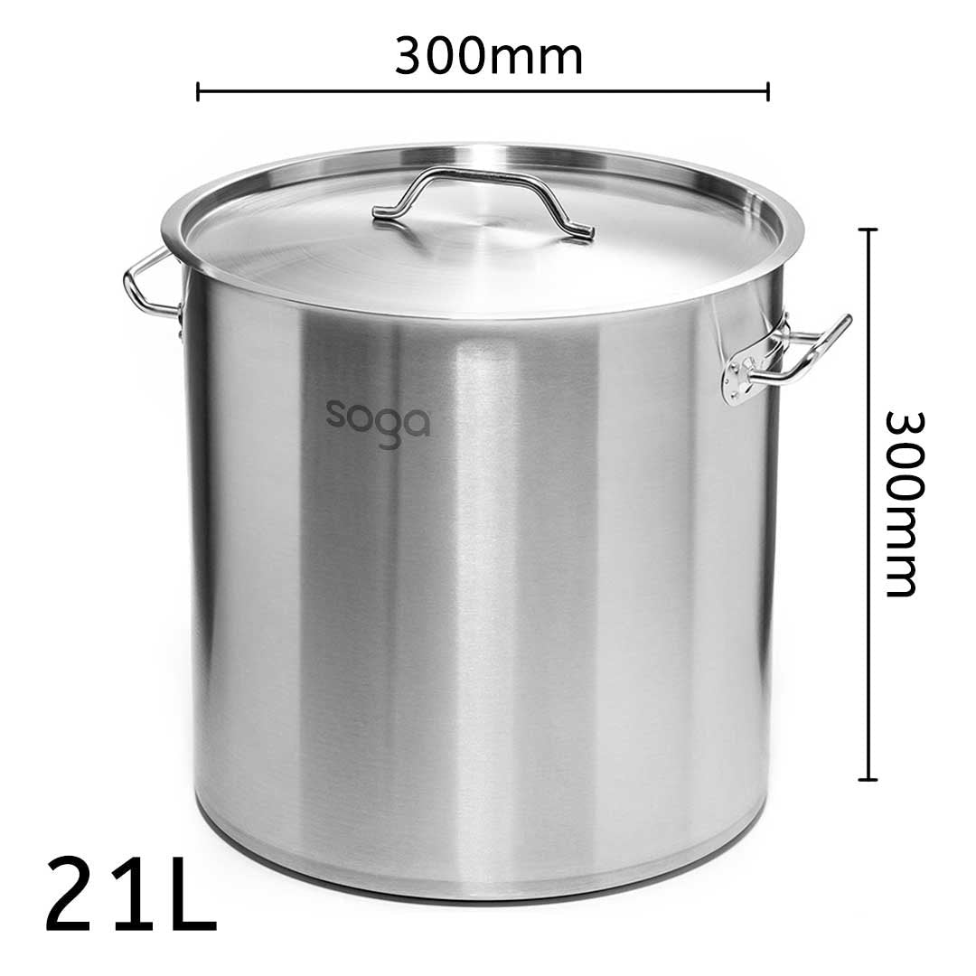 21L Top Grade 18/10 Stainless Steel Stockpot