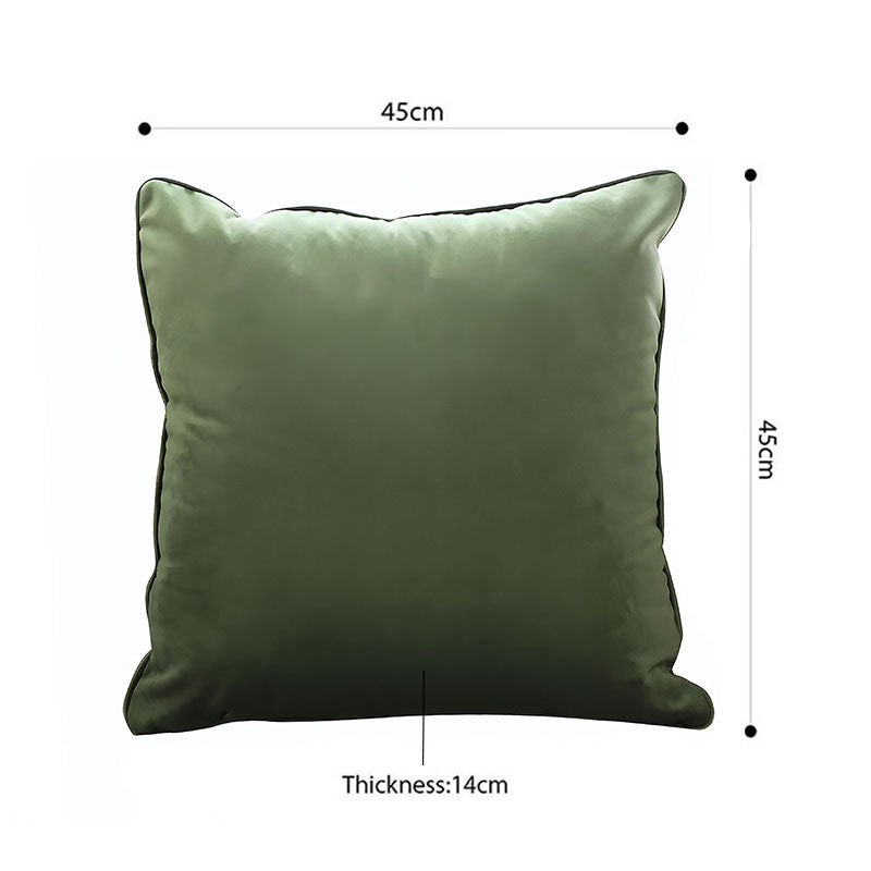 SubtleFoliage Green Velvet Cushion