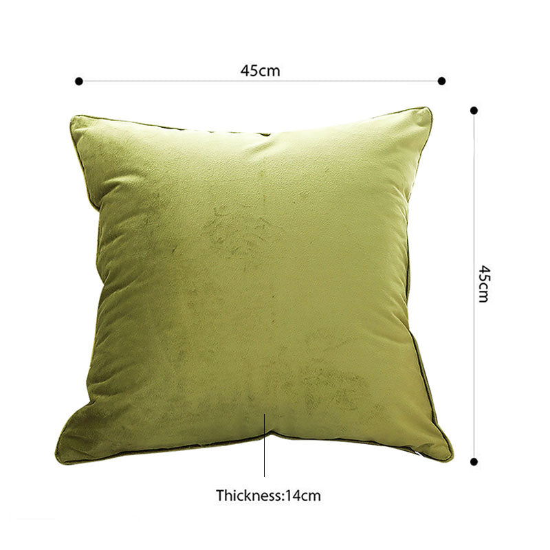 VividGreen Velvet Throw pillow