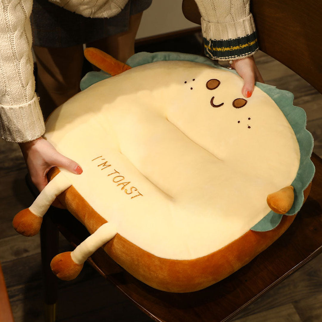 Smiley Face Toast Bread Cushion