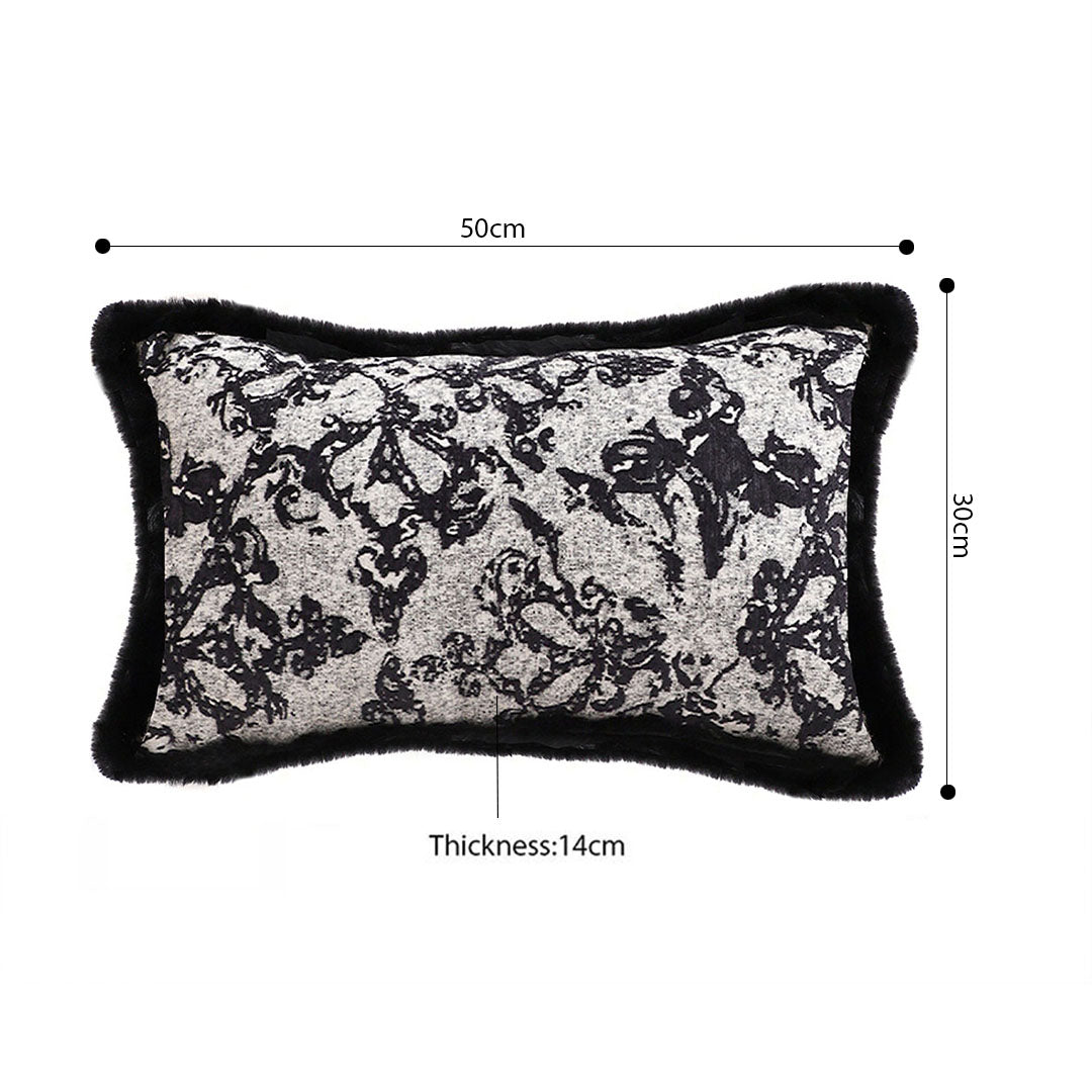 Elegant Black Throw pillow