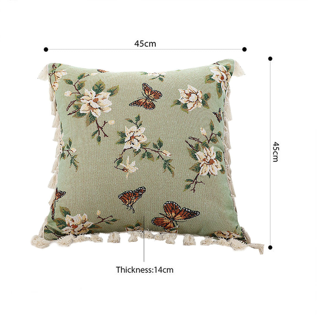 Green Floral Charm pillow