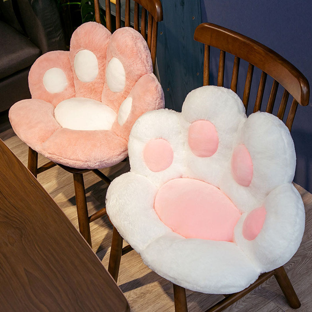 70cm White Paw Shape Cushion