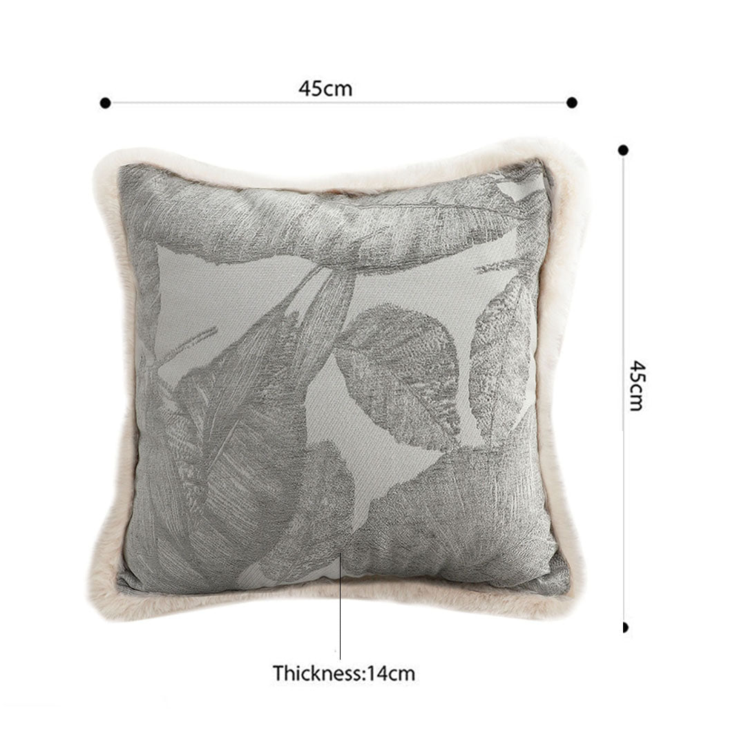 Leaf Print Throw Pillow