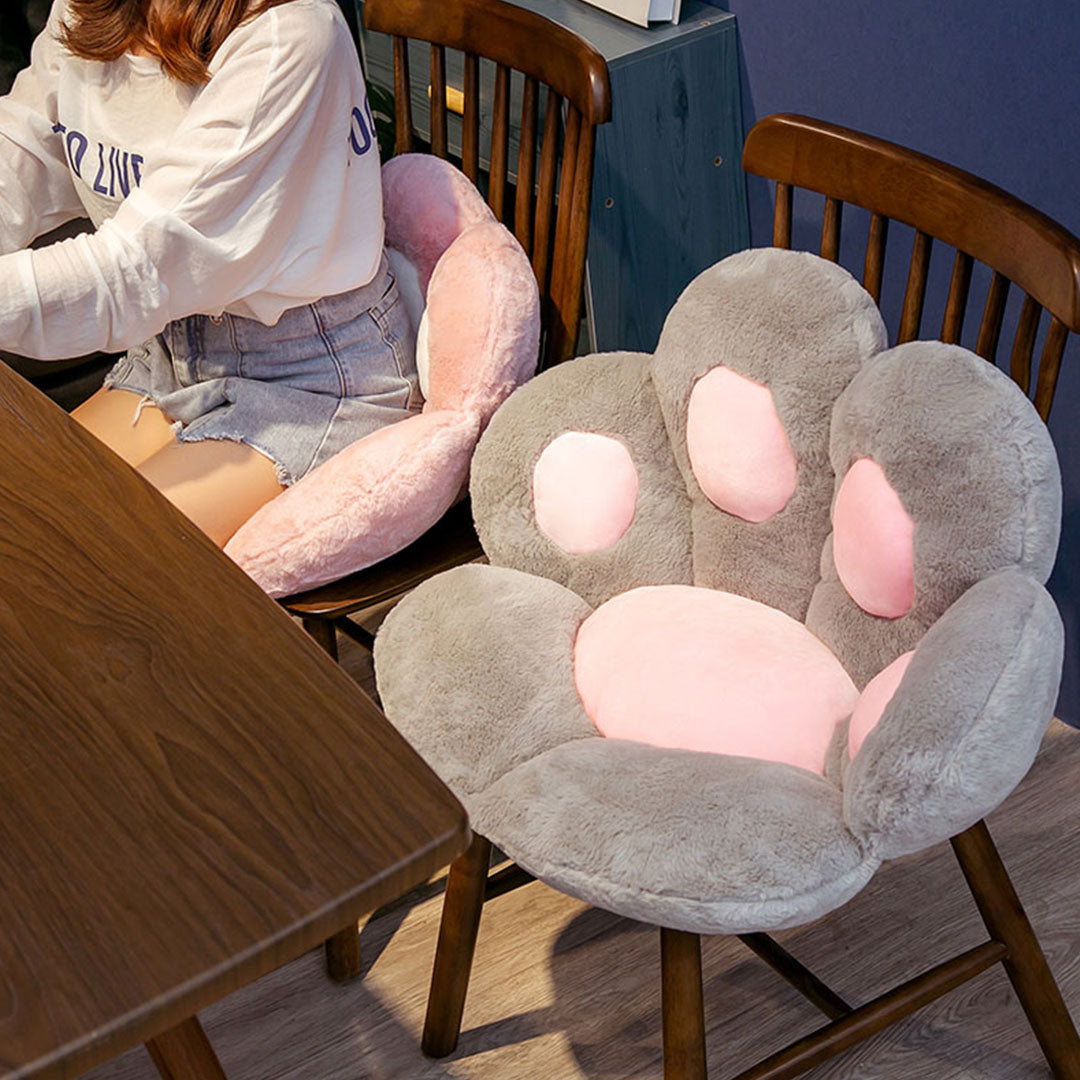 70cm Pink Paw Shape Cushion