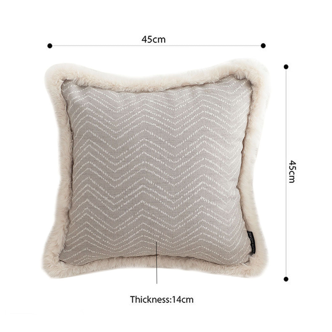 Gray-Cream Throw Pillow