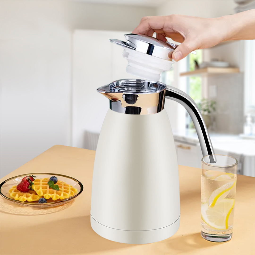 SOGA 1.2L Stainless Steel Kettle White