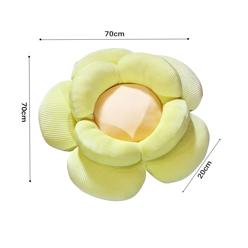 Green Double Flower Shape Cushion