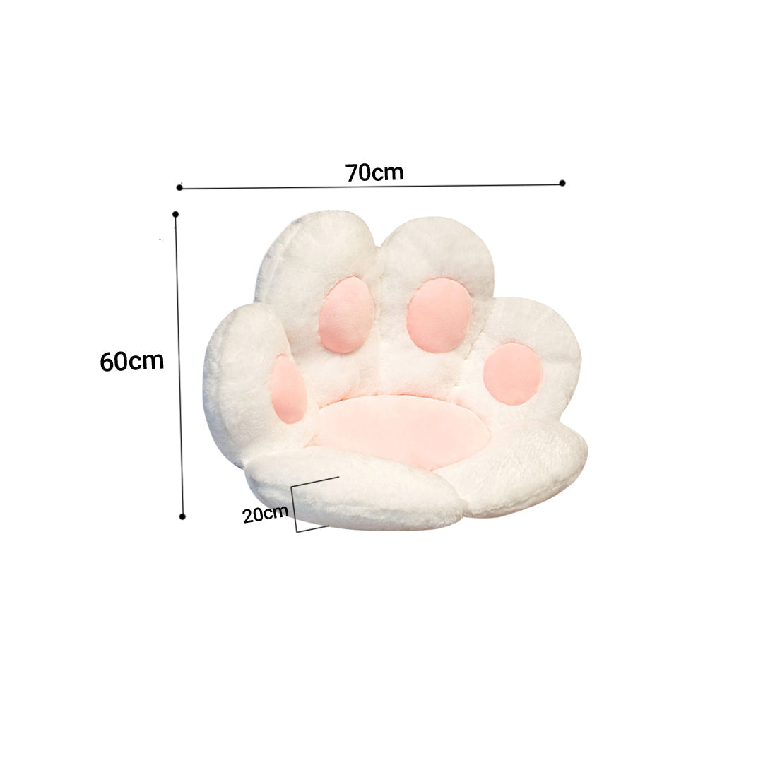 70cm White Paw Shape Cushion