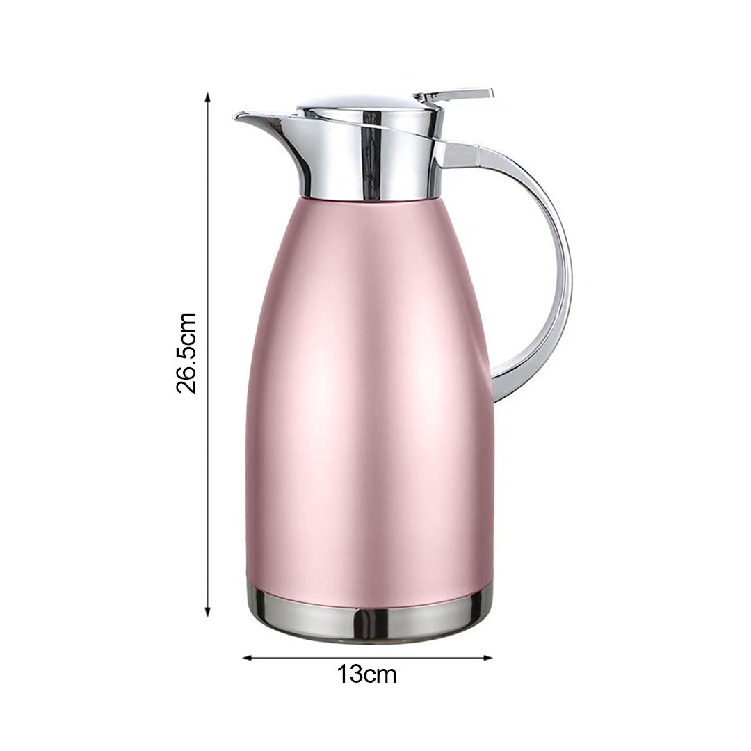 Soga Premium 1.8L Rose Color 3-Layer Vacuum Insulated Stainless Steel Flask  Ideal for Home and Office