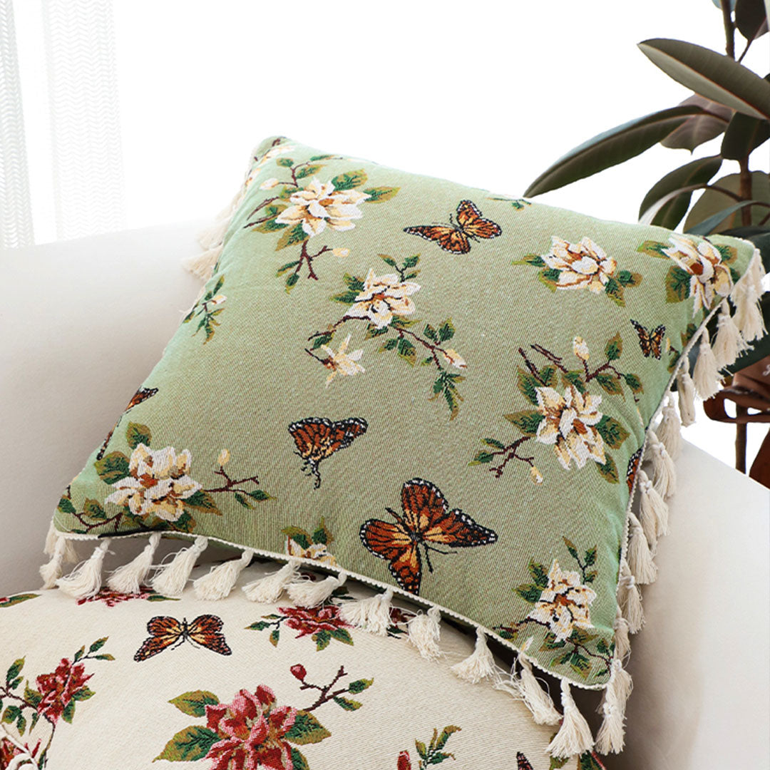 Green Floral Charm pillow