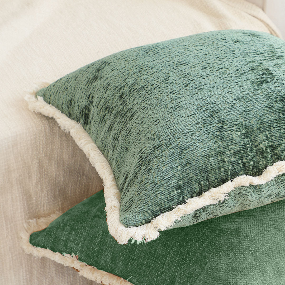 Green Luxe Chenille Pillow