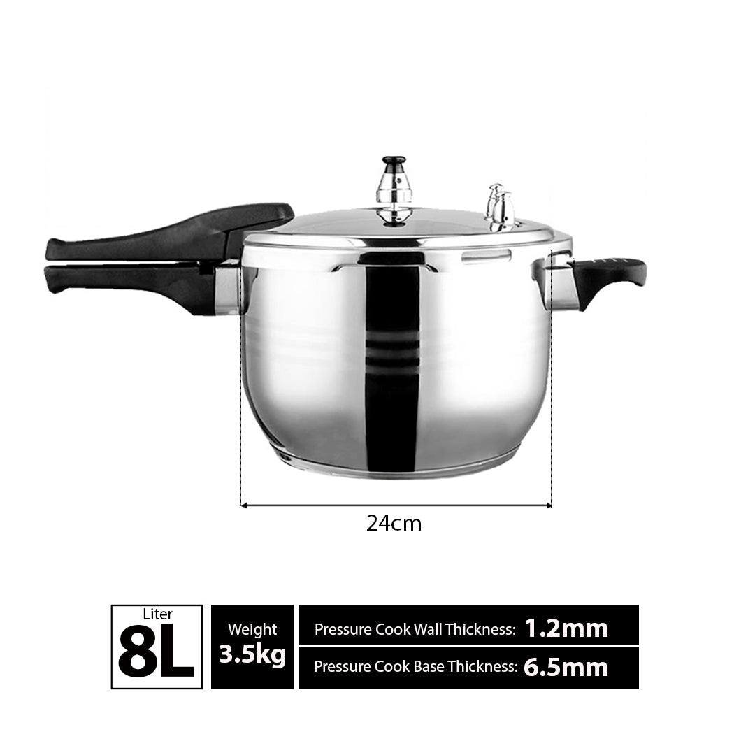 8L Stainless Steel Pressure Cooker With Seal