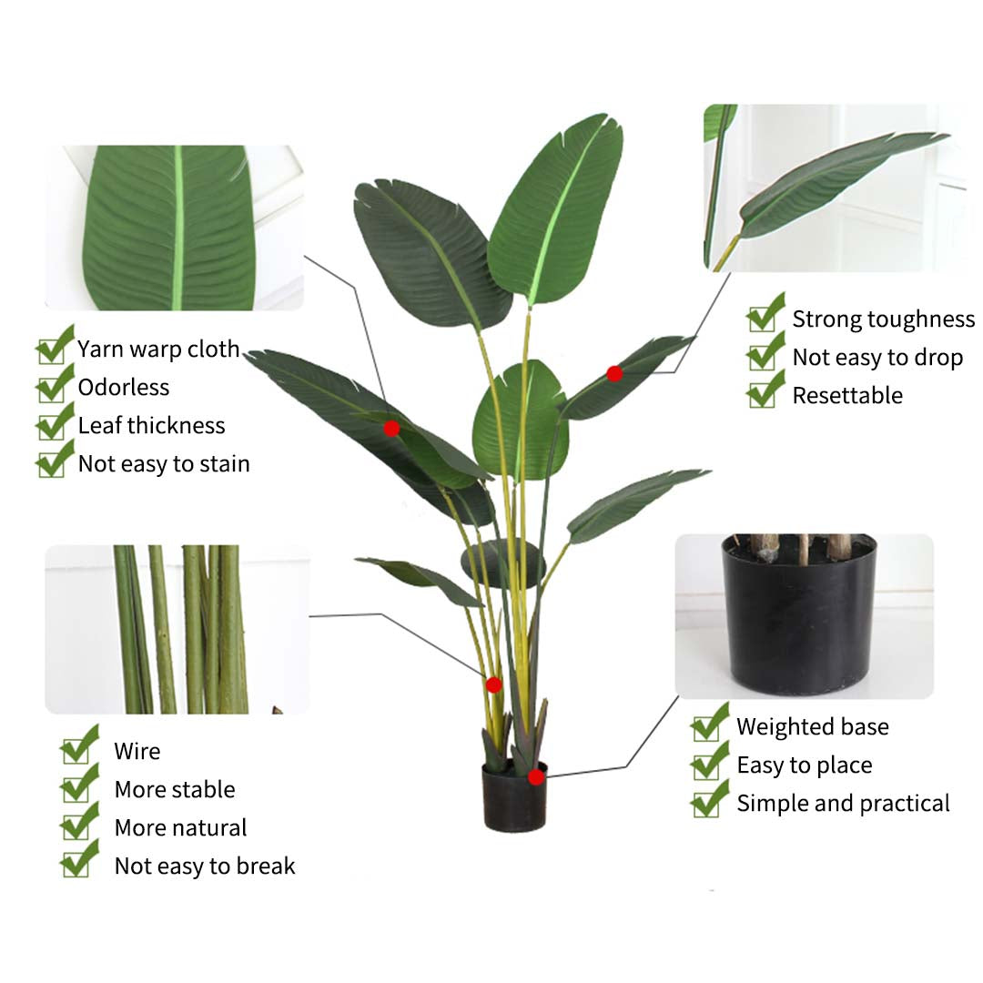 SOGA 160cm Artificial Traveler Banana Plant