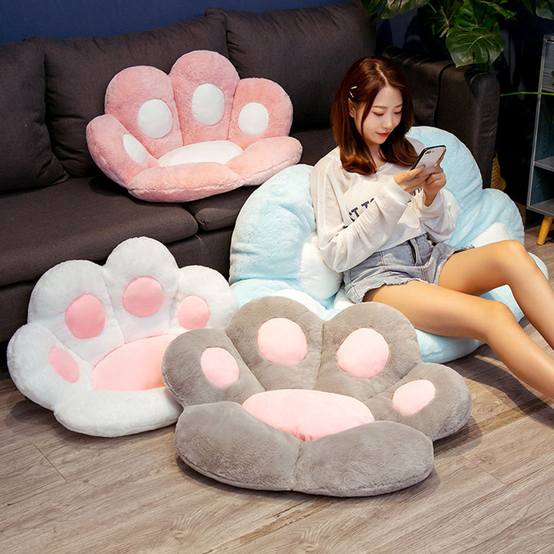 70cm Pink Paw Shape Cushion