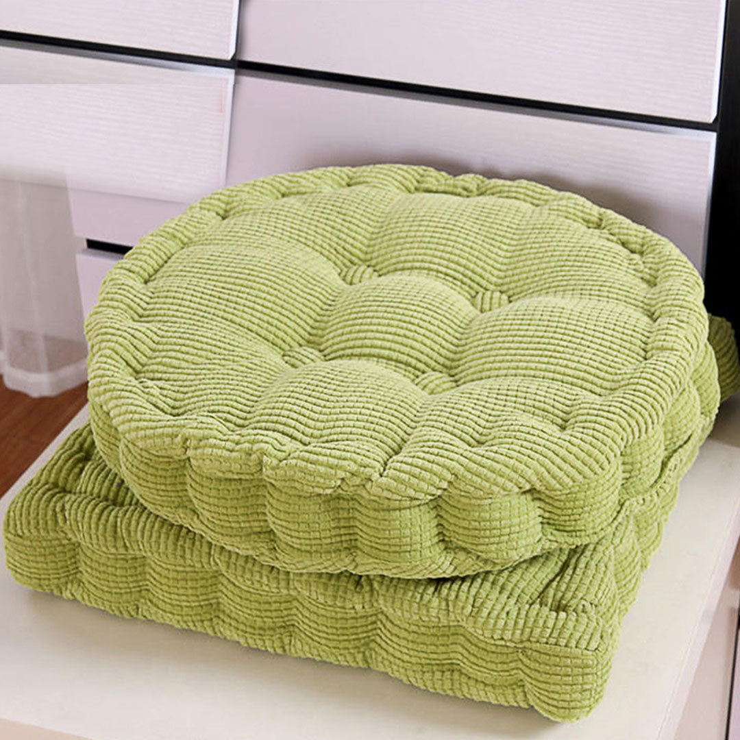 Green Plush Round Cushion