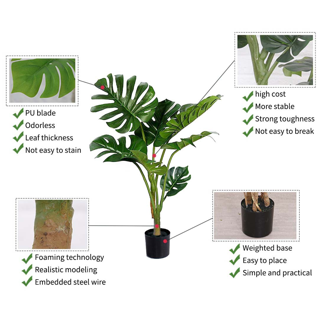 SOGA 120cm Artificial Turtle Back Plant