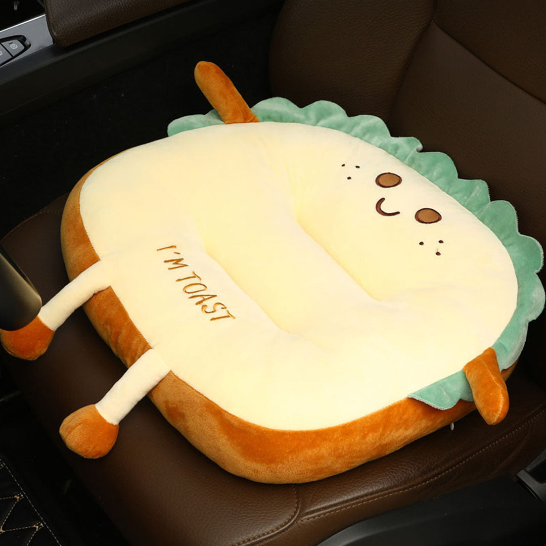 Smiley Face Toast Bread Cushion